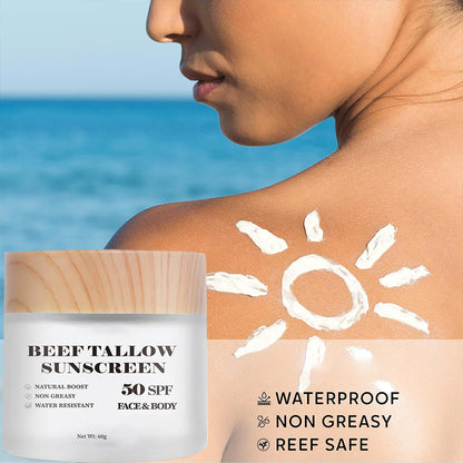 Beef tallow sunscren